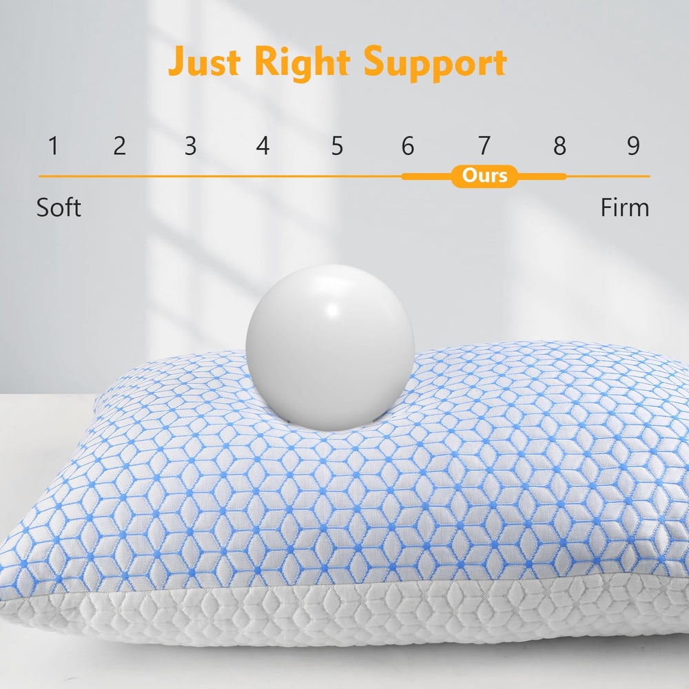 Love Attitude oreiller en usage sur lit couple montrant maintien et confort