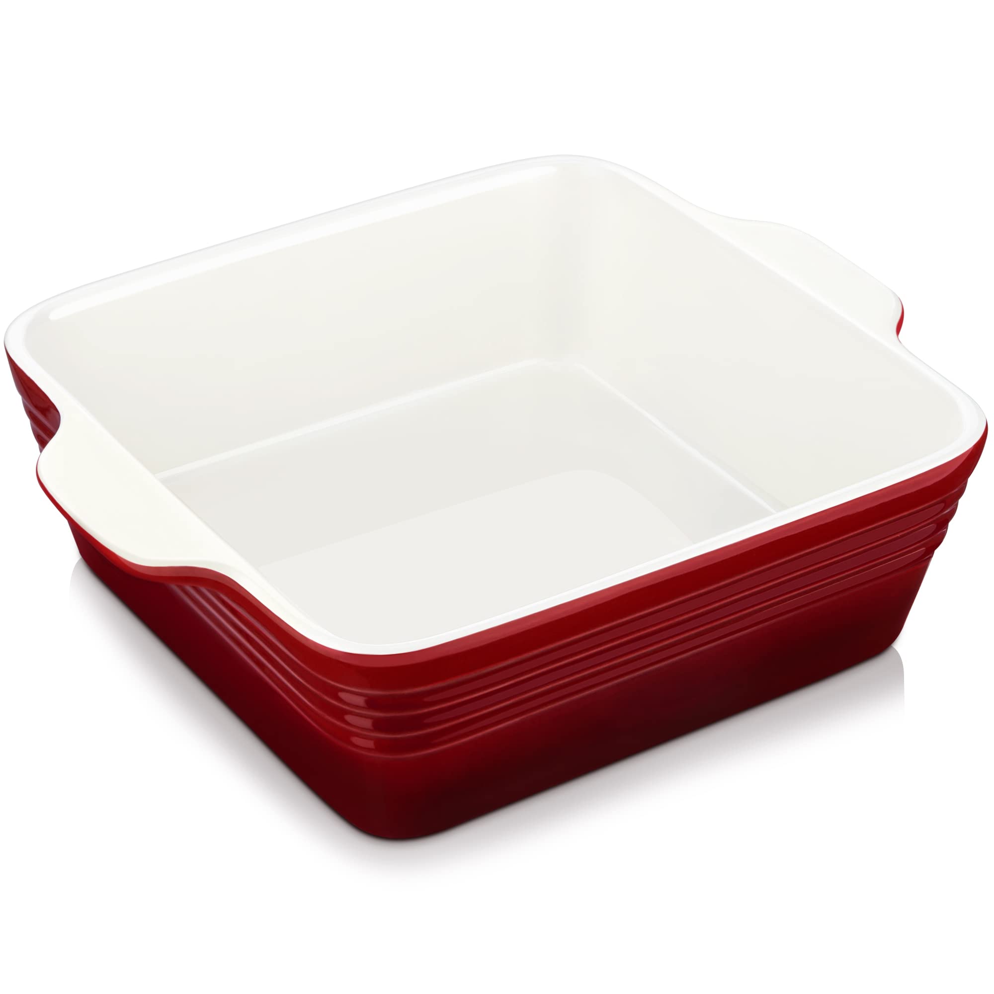 lovecasa plat carré face rouge visible, design attrayant et prêt à cuire
