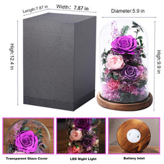 lovenfold gros plan rose préservée montrant texture naturelle et beauté