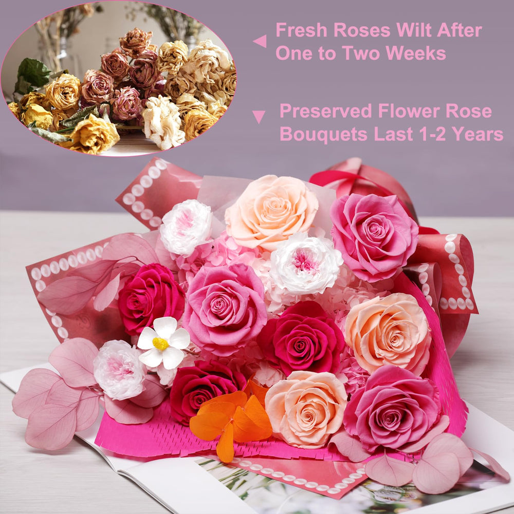 lovenfold gros plan sur pétale de rose préservée, texture et couleur intactes