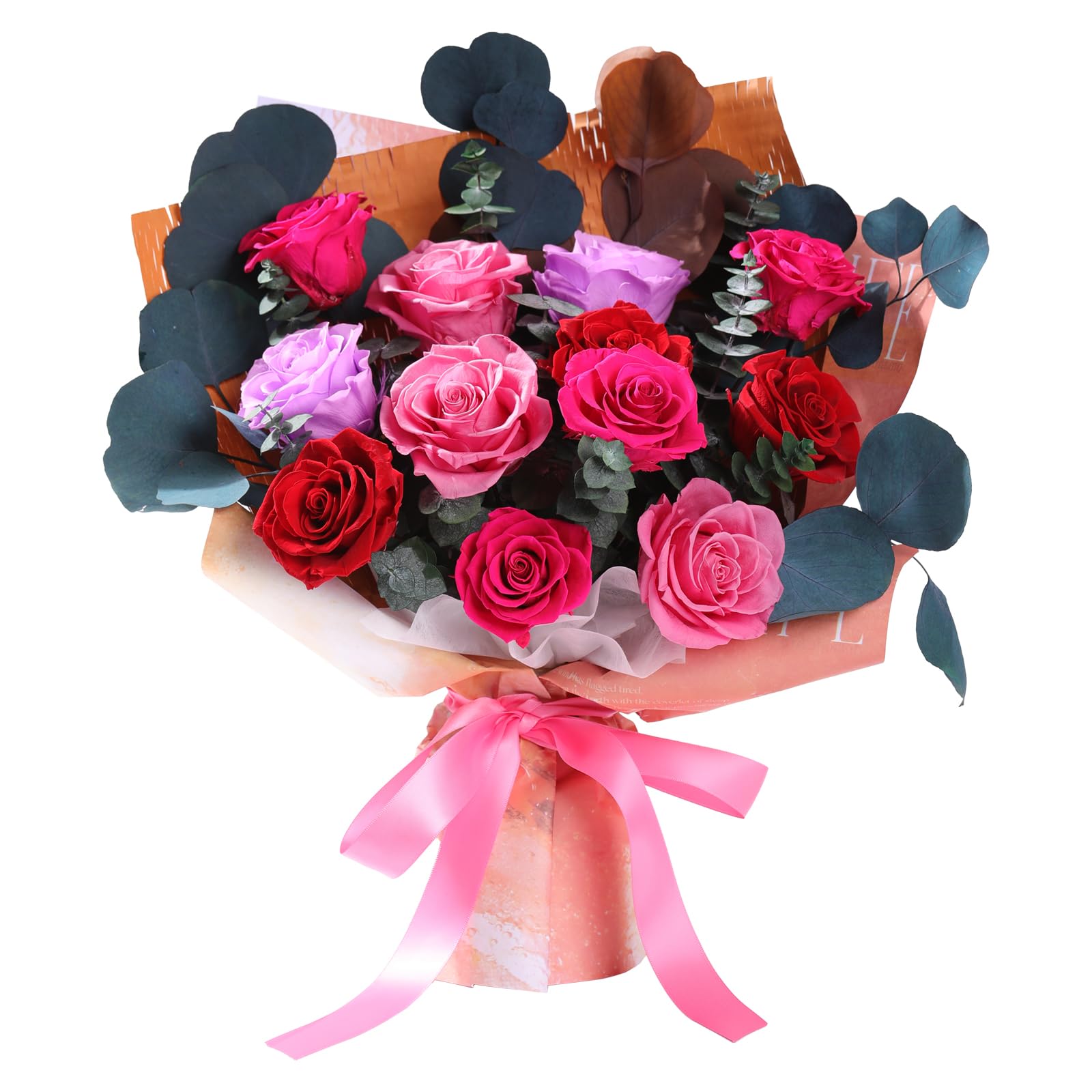 lovenfold bouquet face montrant douze roses et élégance durable
