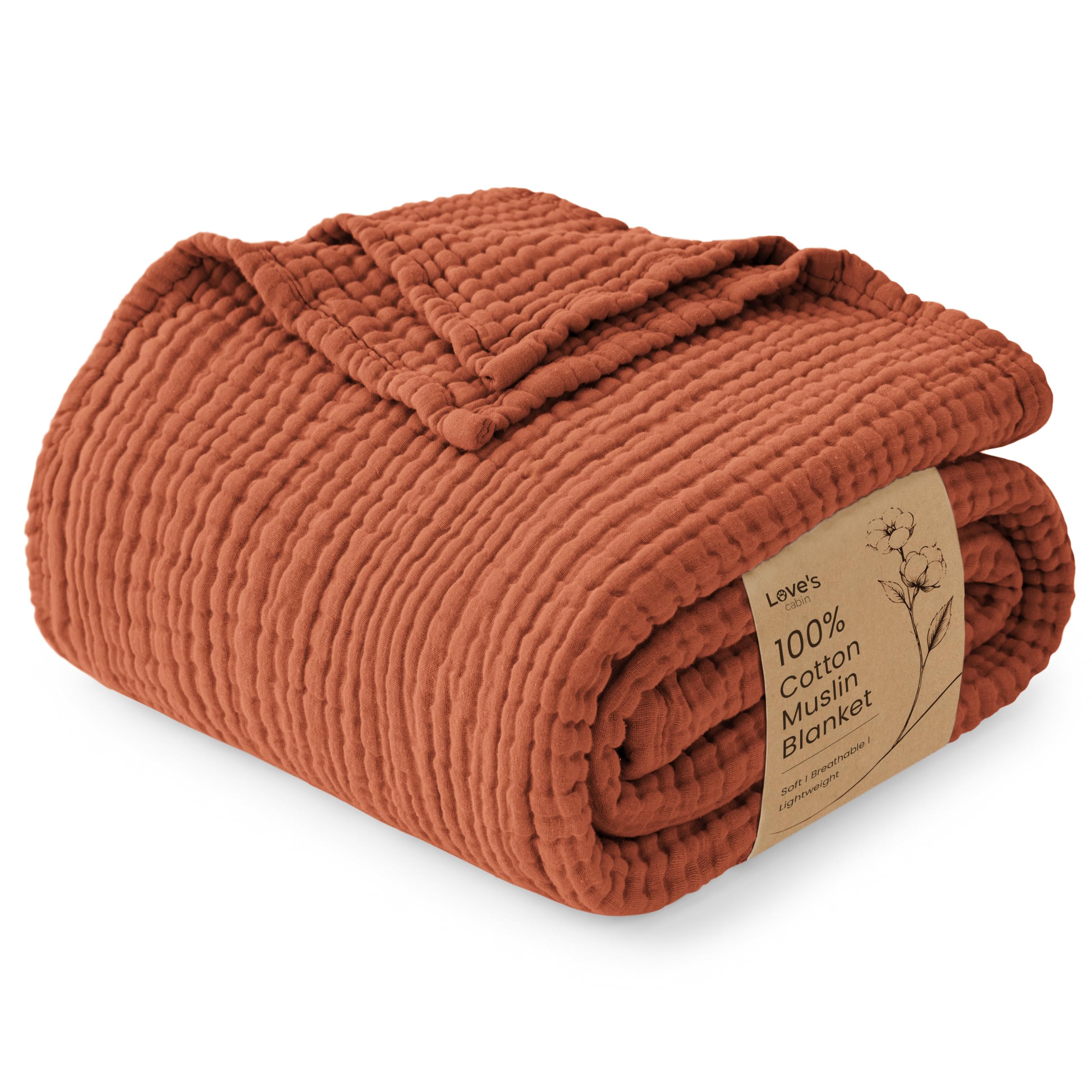 Love's cabin ambiance chambre avec couverture orange créant atmosphère cosy