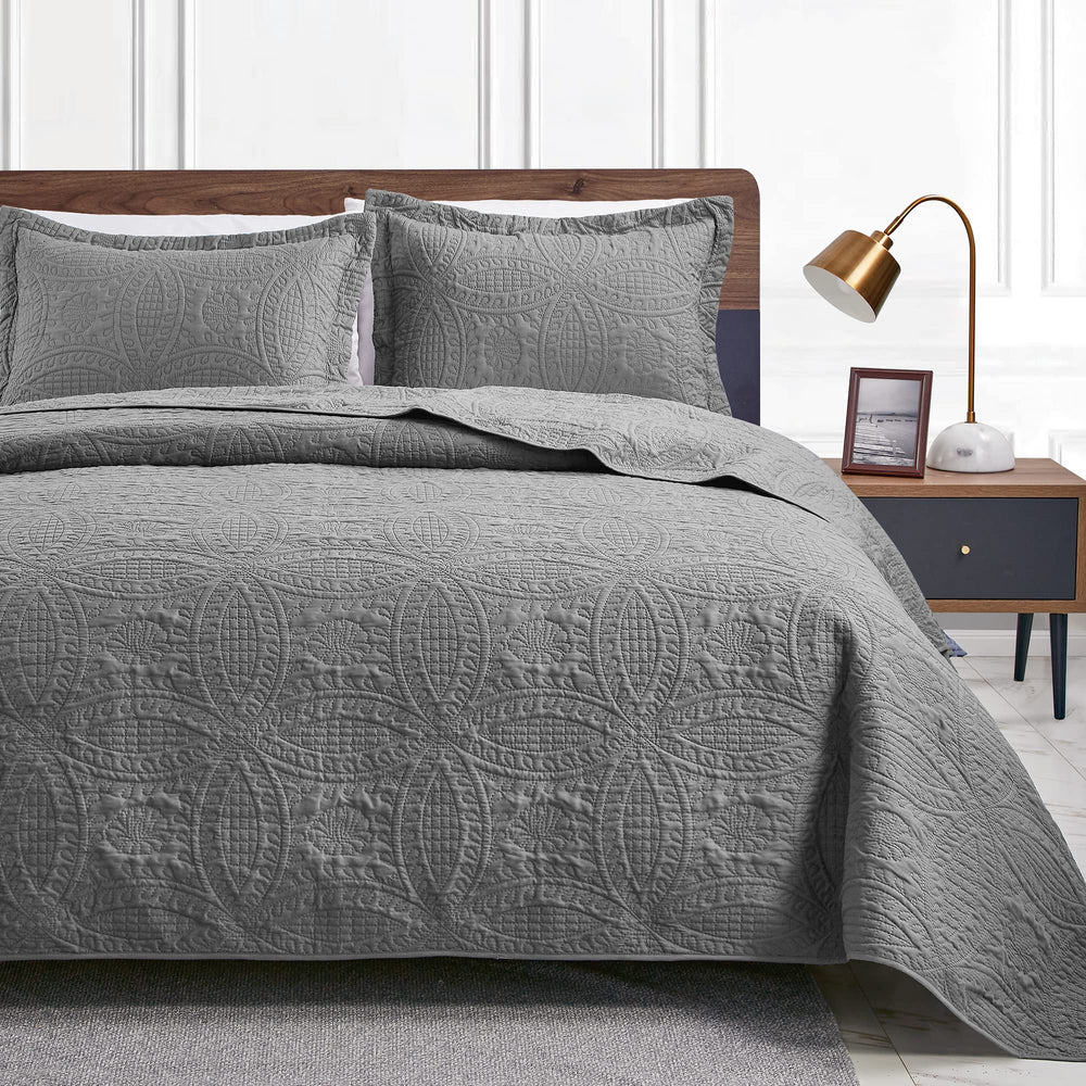 Love's cabin couette face moderne gris, aspect élégant et protection durable