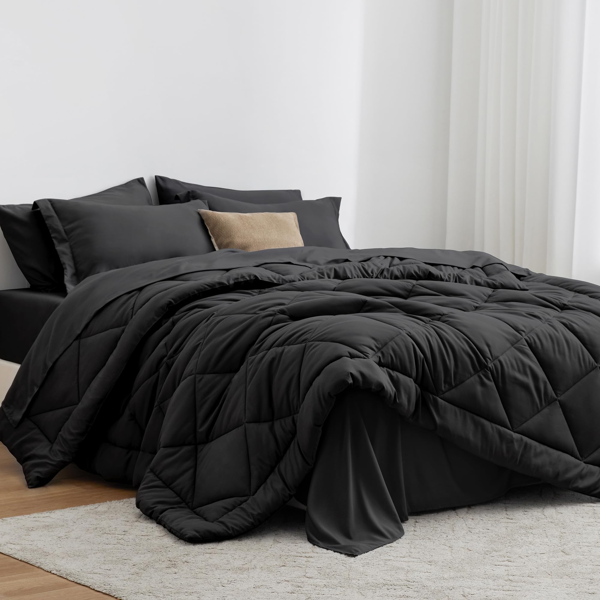 Love's cabin couette Twin XL face montrant finition noire et confort
