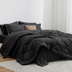 Love's cabin couette Twin XL face montrant finition noire et confort