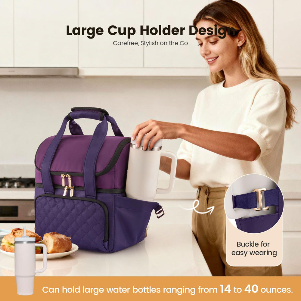 LOVEVOOK sac ouvert vue en U pour un accès rapide aux repas