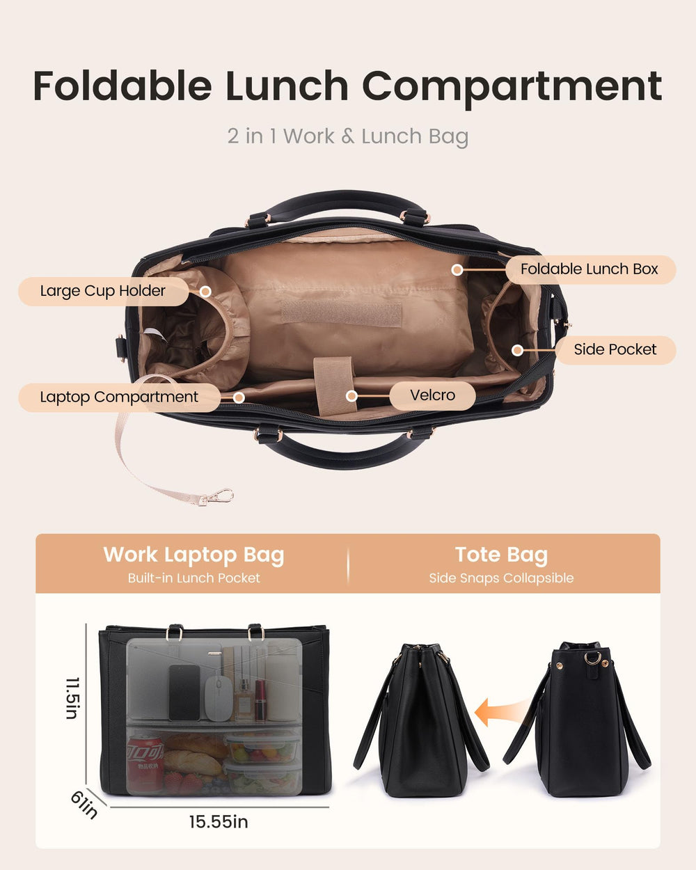 lovevook rangement rembourré pour PC 15,6" protégeant l'ordinateur en déplacement