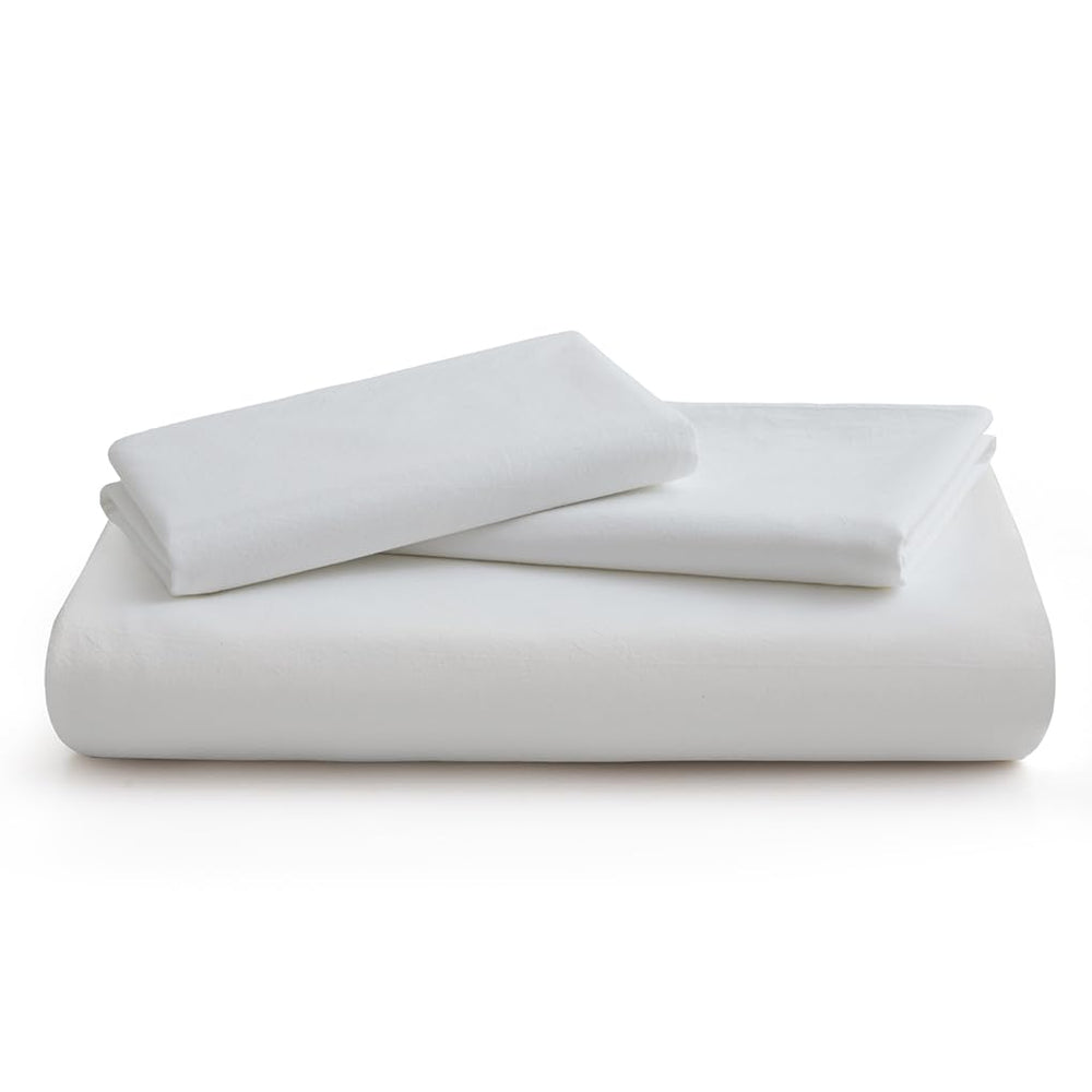 LOVQUE housse de couette en usage montrant respirabilité et tombé naturel