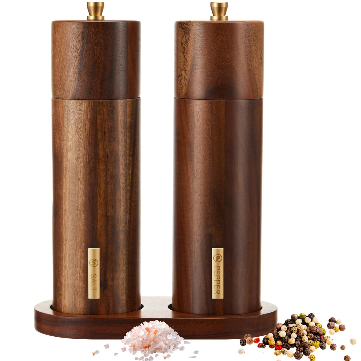 LOYIM moulin à sel et poivre en bois posé devant son emballage, design élégant