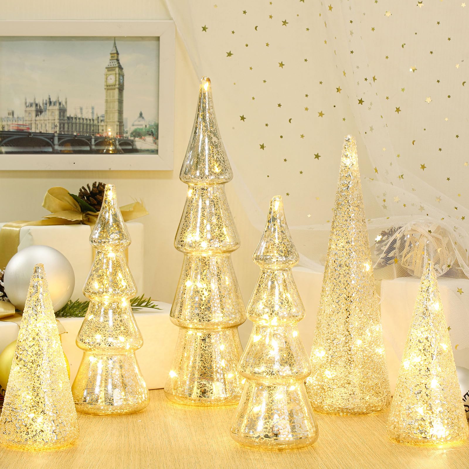 LOYIM sapin allumé sur table illuminant centre de table chaleureusement