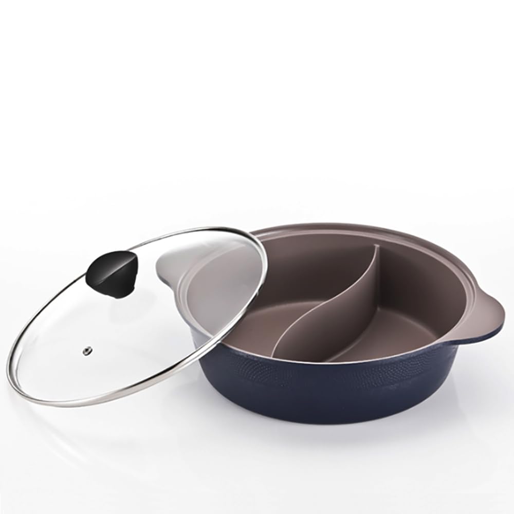 LP LIVING PLUS vue avant de la marmite 28 cm bleu, design élégant et polyvalent