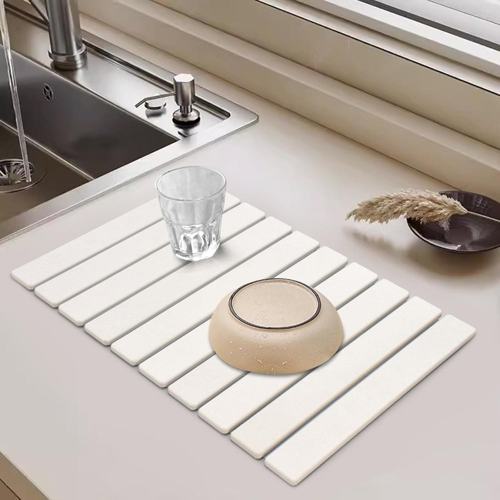 Lprmnnc tapis plié pour rangement compact facilitant organisation du plan de travail