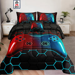 lris Bedding édredon motif gaming posé pour un look dynamique