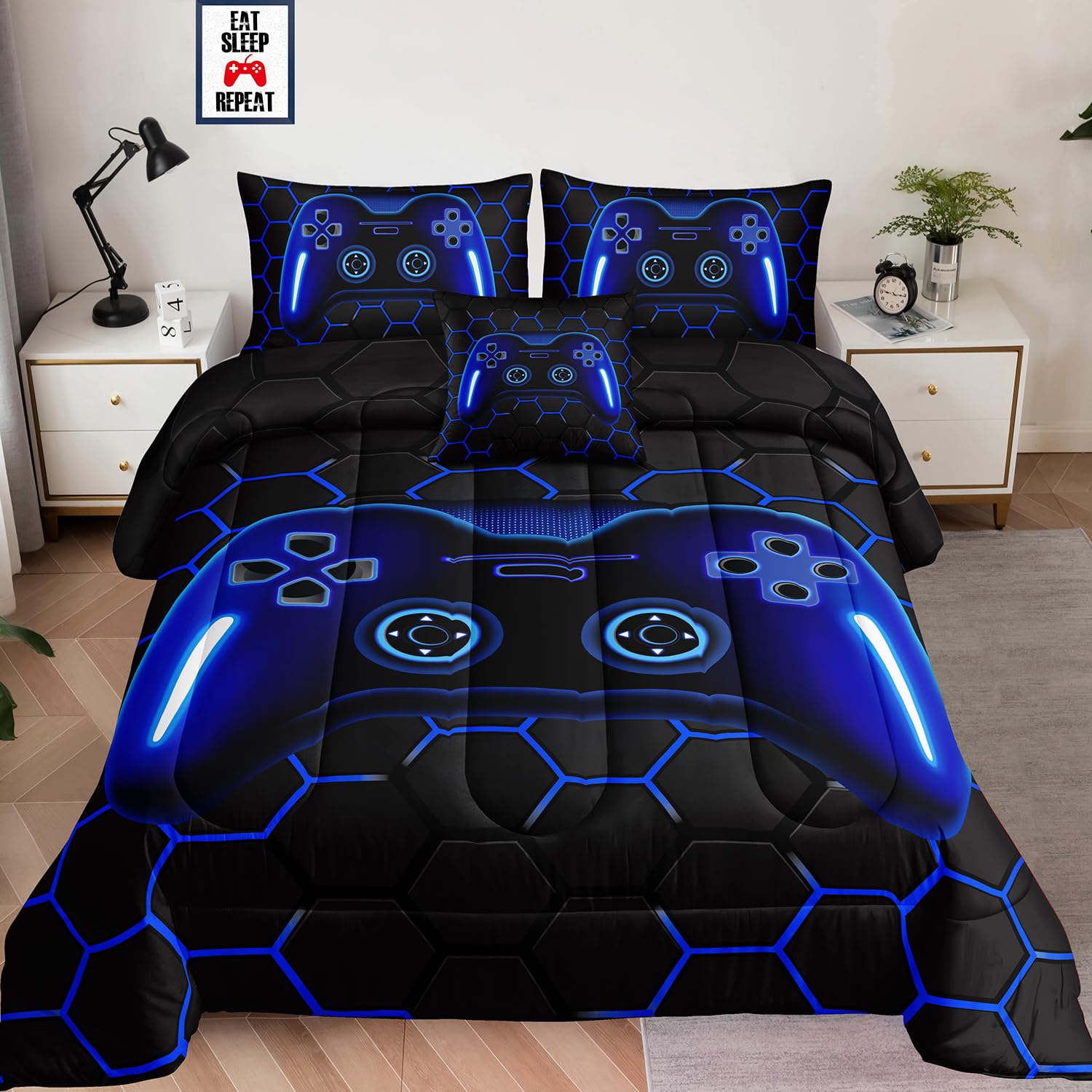 lris Bedding mise en scène chambre garçon montrant déco coordonnée et gain d'ambiance