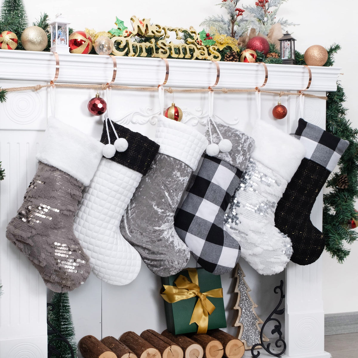 LUBOT chaussette de Noël face avant élégante et coordonnée