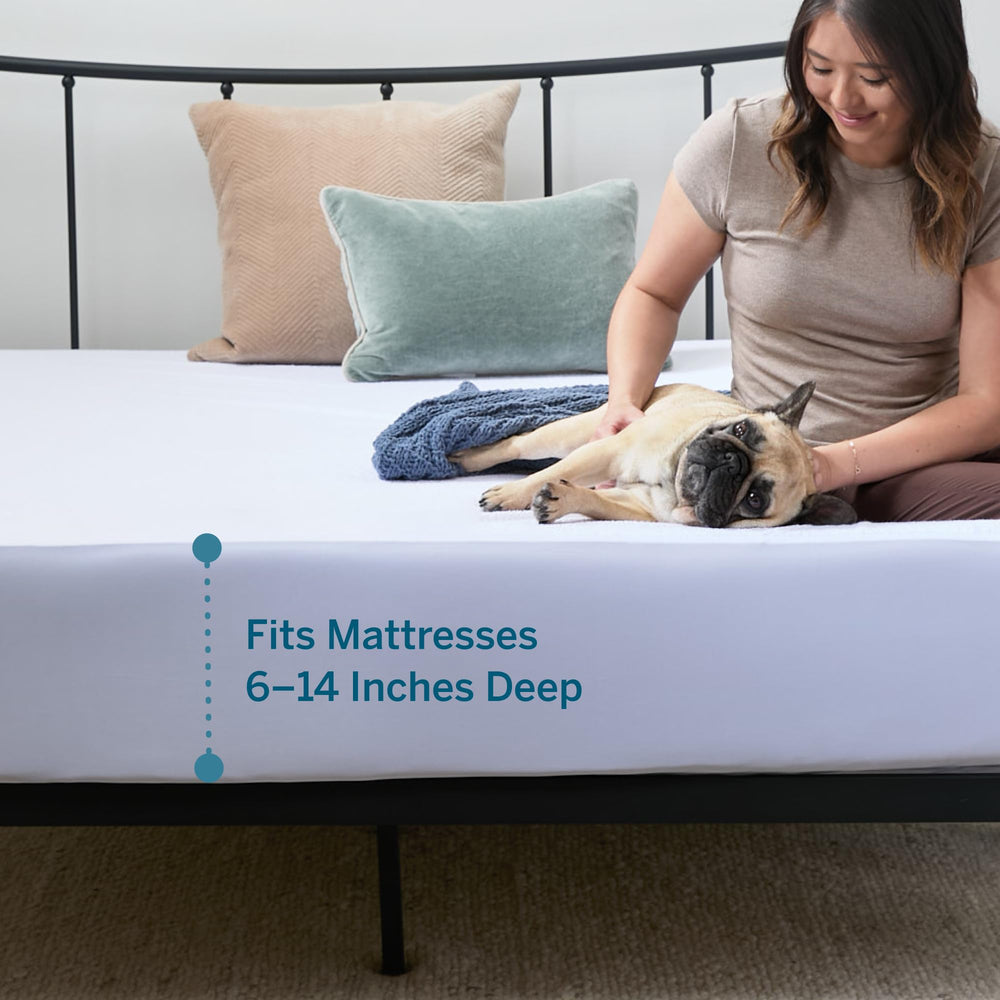 LUCID housse posée sur matelas king illustrant couverture complète