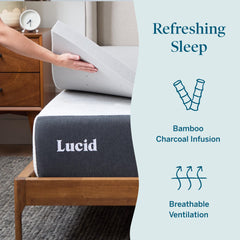 Détail de la mousse LUCID avec infusion de charbon de bambou pour absorption d'humidité