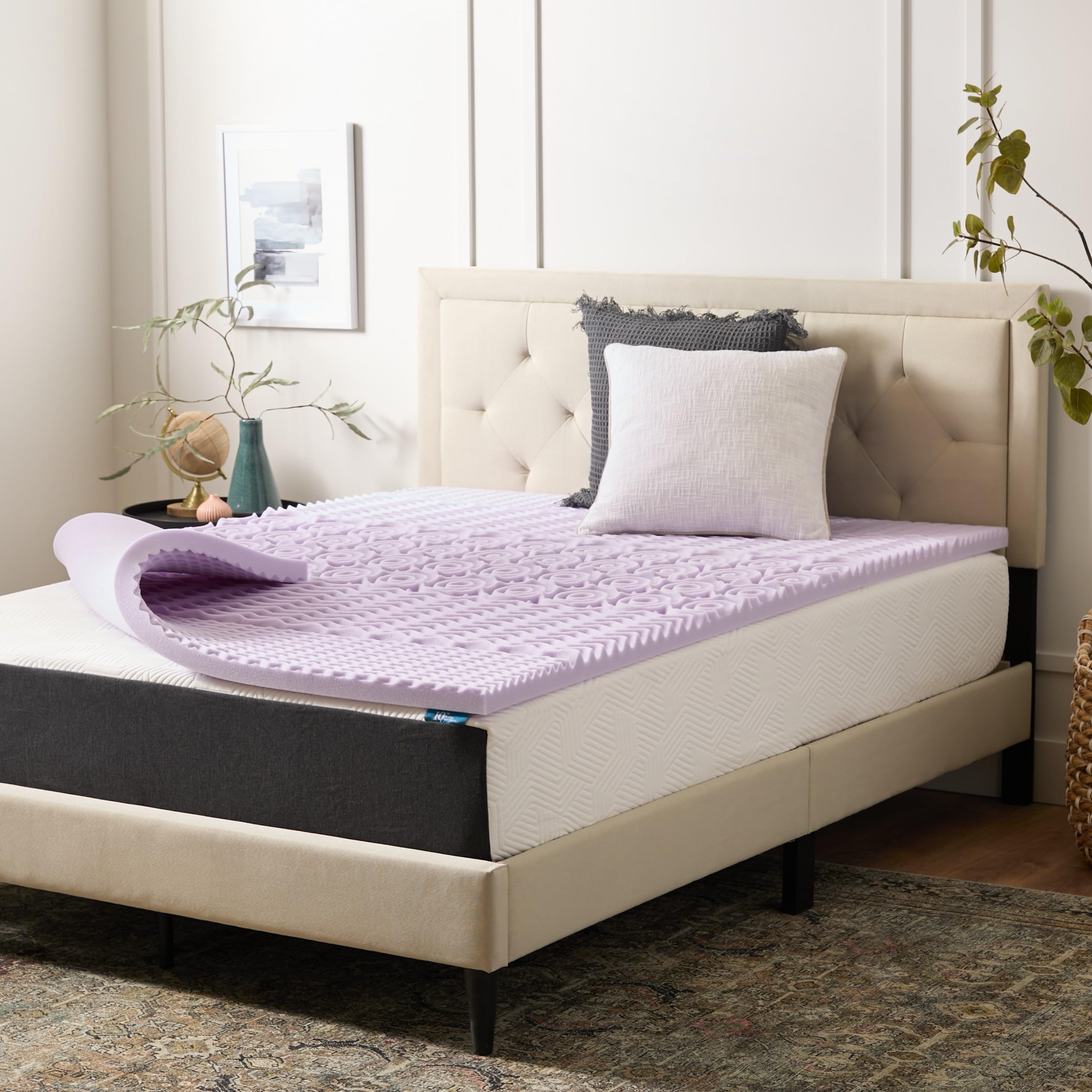 LUCID surmatelas en emballage pratique, facilite la livraison et l’installation