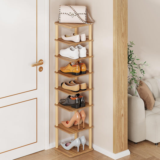 LUCKNOCK étagère face walnut optimisant l'espace d'entrée
