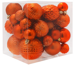 LUCKYCHRIS vue frontale d'une boule cuivre orange avec éclat élégant