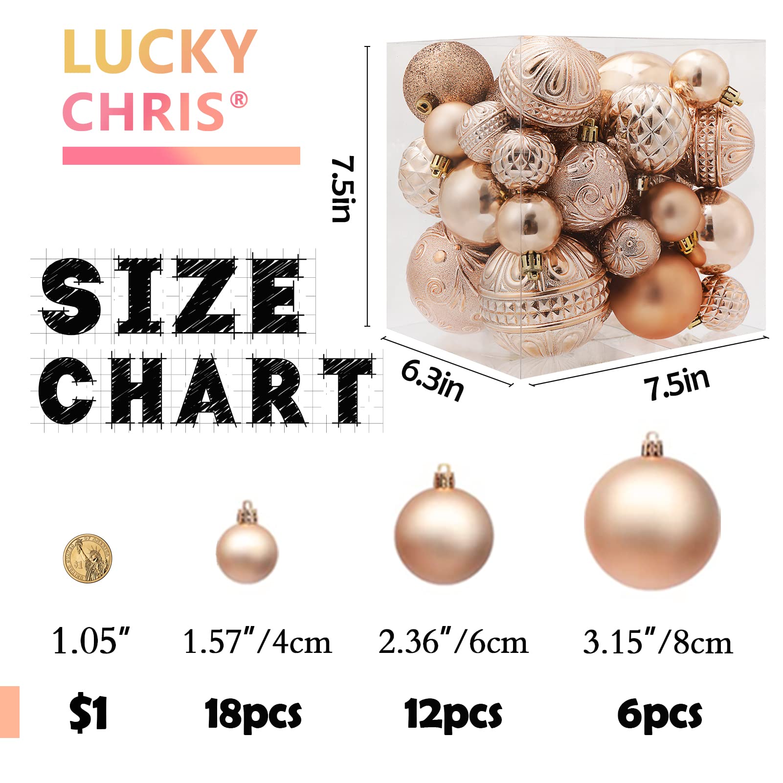 LUCKYCHRIS boules dans un vase comme centre de table décoratif