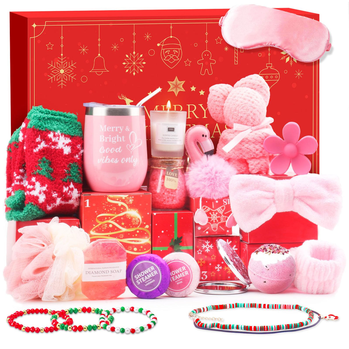 Ludmila coffret ouvert montrant les 24 cases et surprise quotidienne