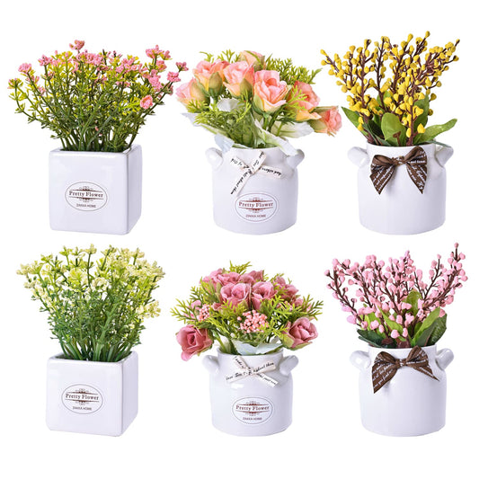 LUEUR présentation ensemble avec six pots, ajoute couleur et caractère
