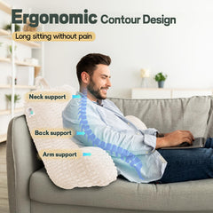 LUISOF utilisé au lit pour lire ou regarder avec soutien ergonomique