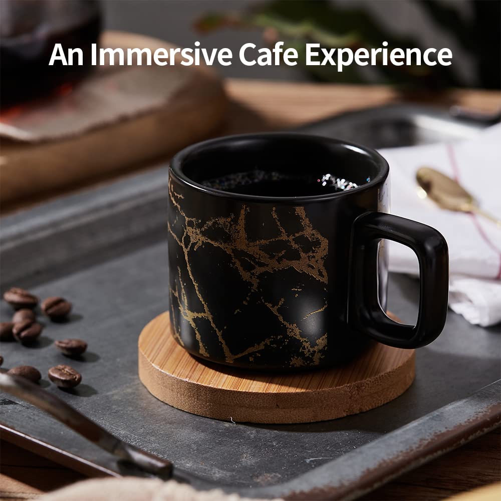 LUKA soucoupe et tasse gros plan révélant la finition en porcelaine lisse