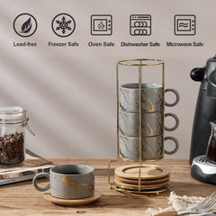 LUKA tasse profil empilée, design stable facilitant le rangement