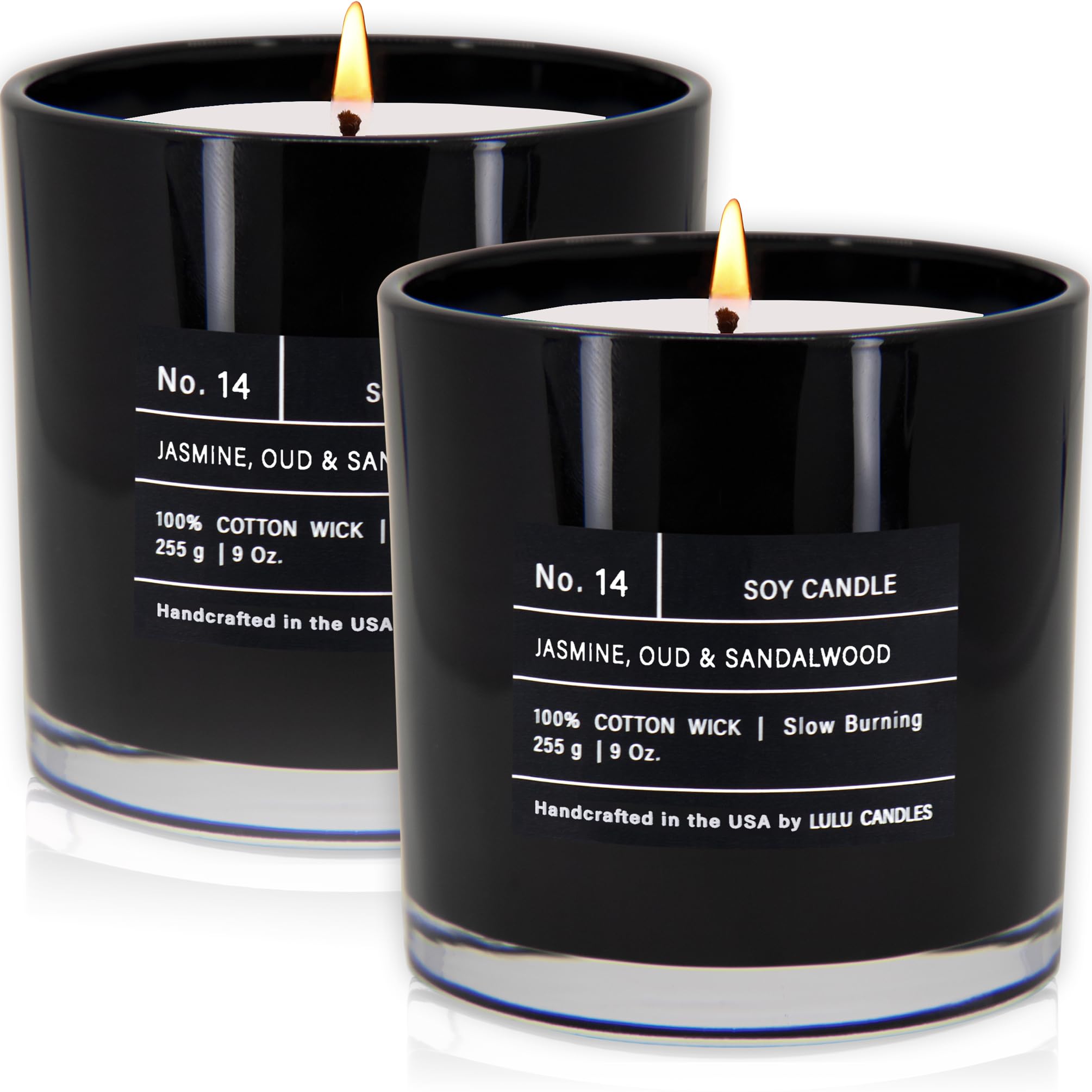 Lulu Candles devant du pot montrant design et élégance