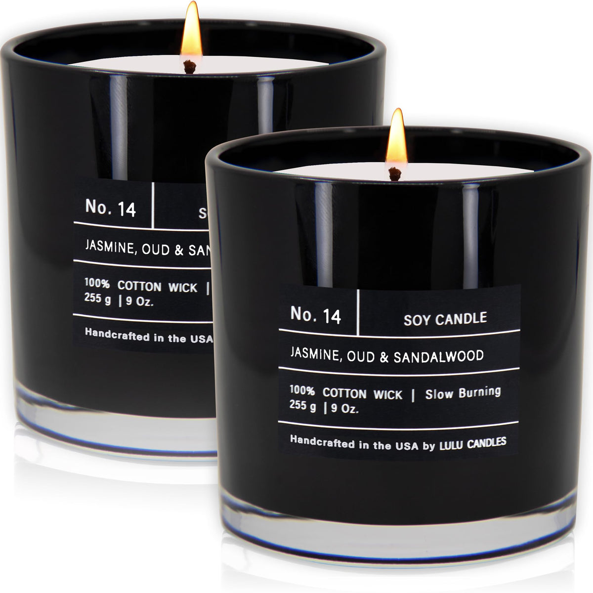 Lulu Candles devant du pot montrant design et élégance