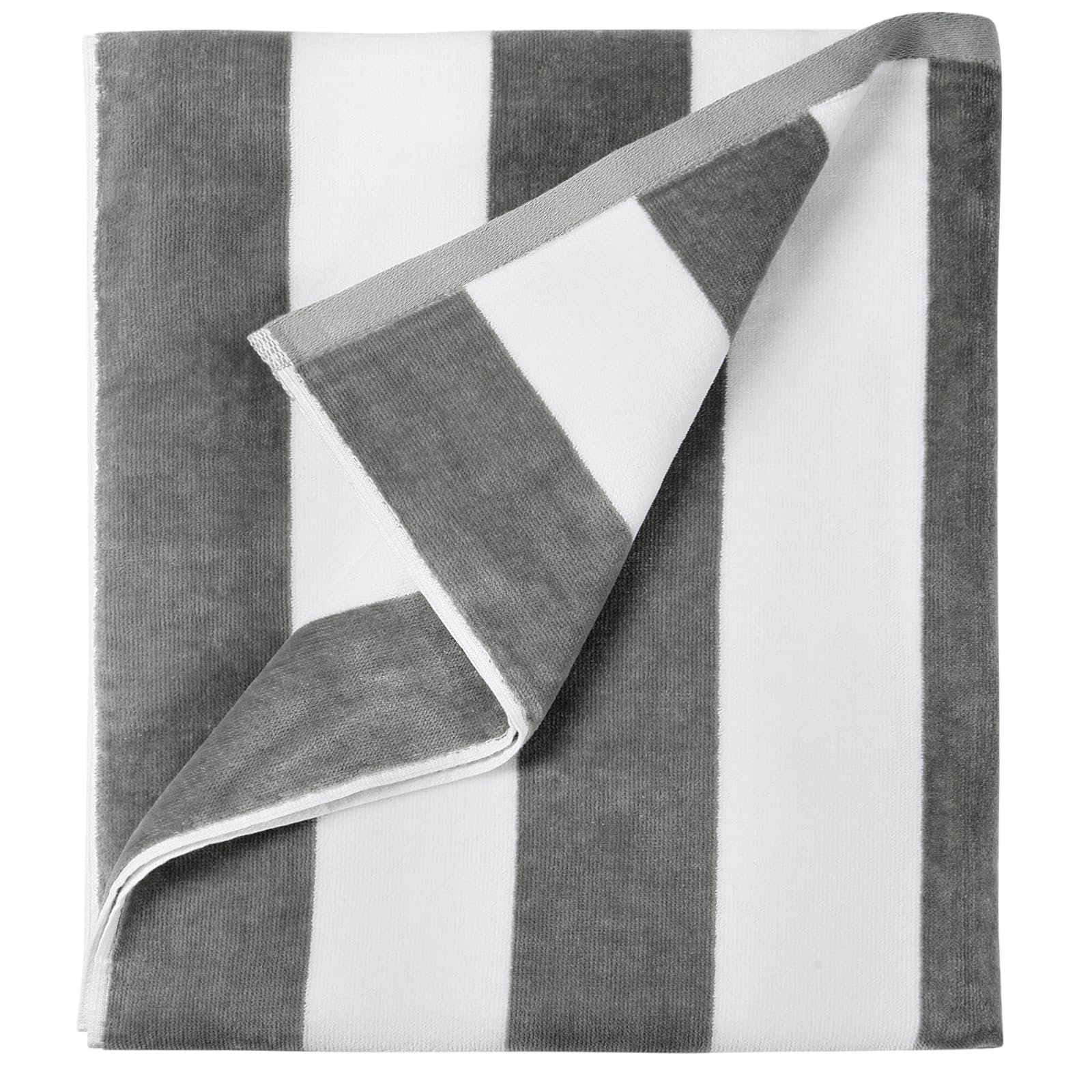 LULUHOME serviette face entière montrant la grande taille et le motif rayé