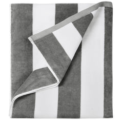 LULUHOME serviette face entière montrant la grande taille et le motif rayé