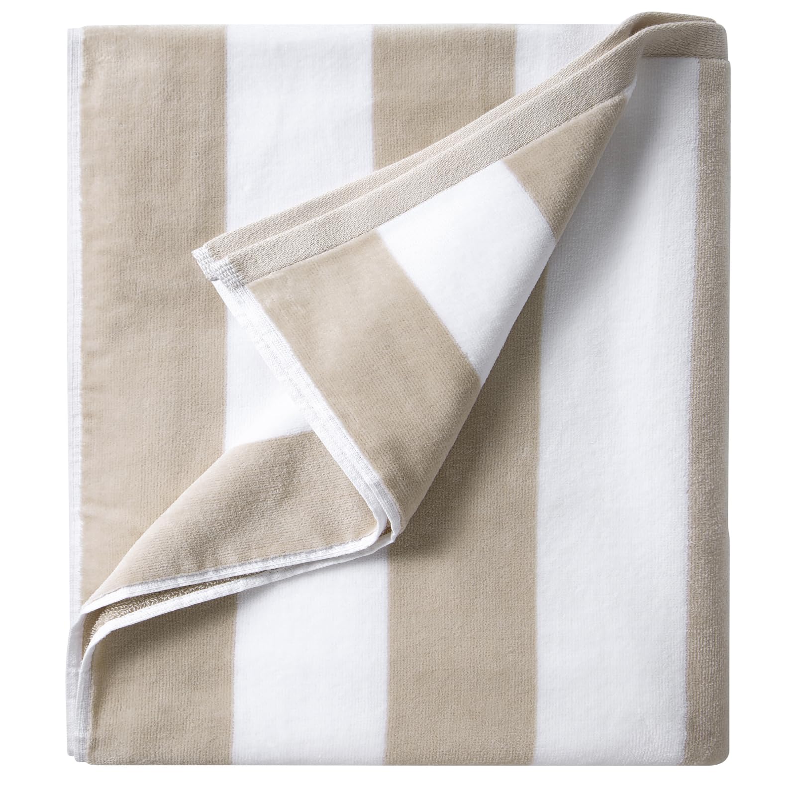 LULUHOME serviette face pliée montrant design rayé et confort