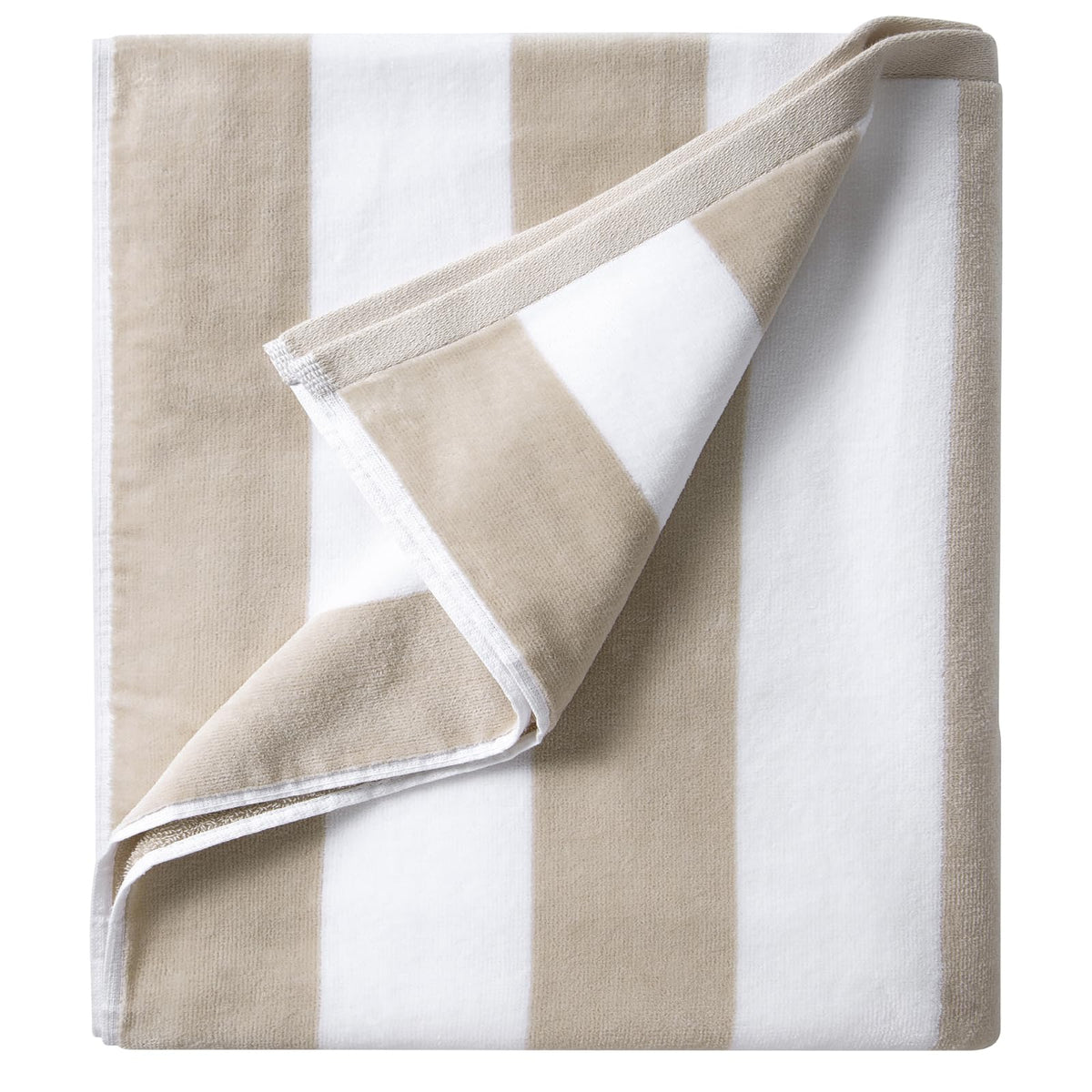 LULUHOME serviette face pliée montrant design rayé et confort