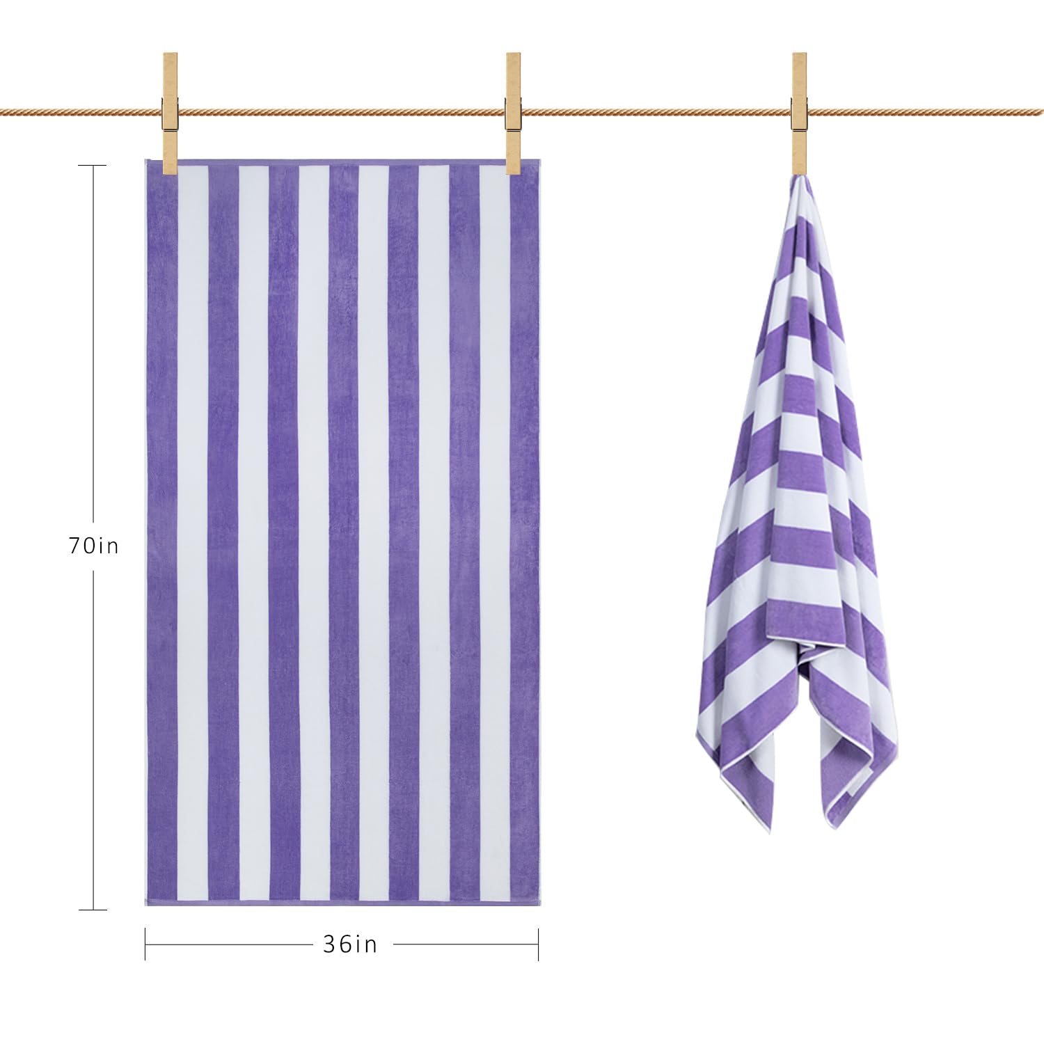 LULUHOME serviette pliée montrant facilité de rangement