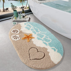 LUMI tapis beach face avant présentant design océan et finition soignée