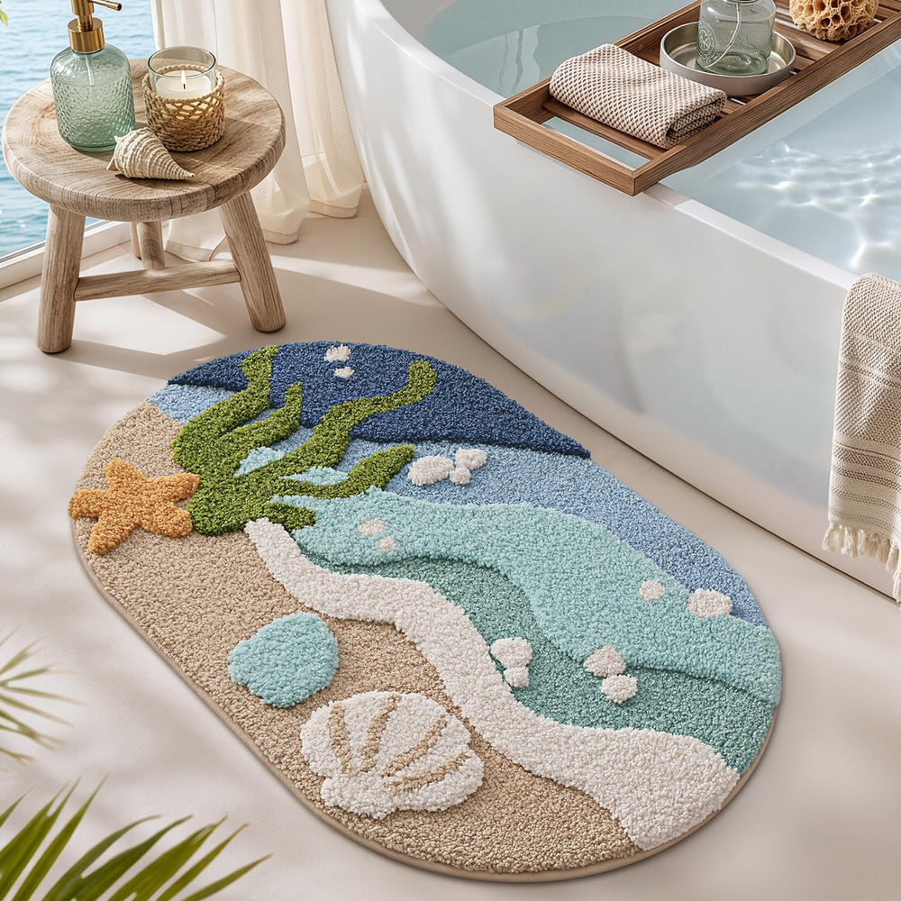 LUMI tapis posé dans salle de bains apportant élégance