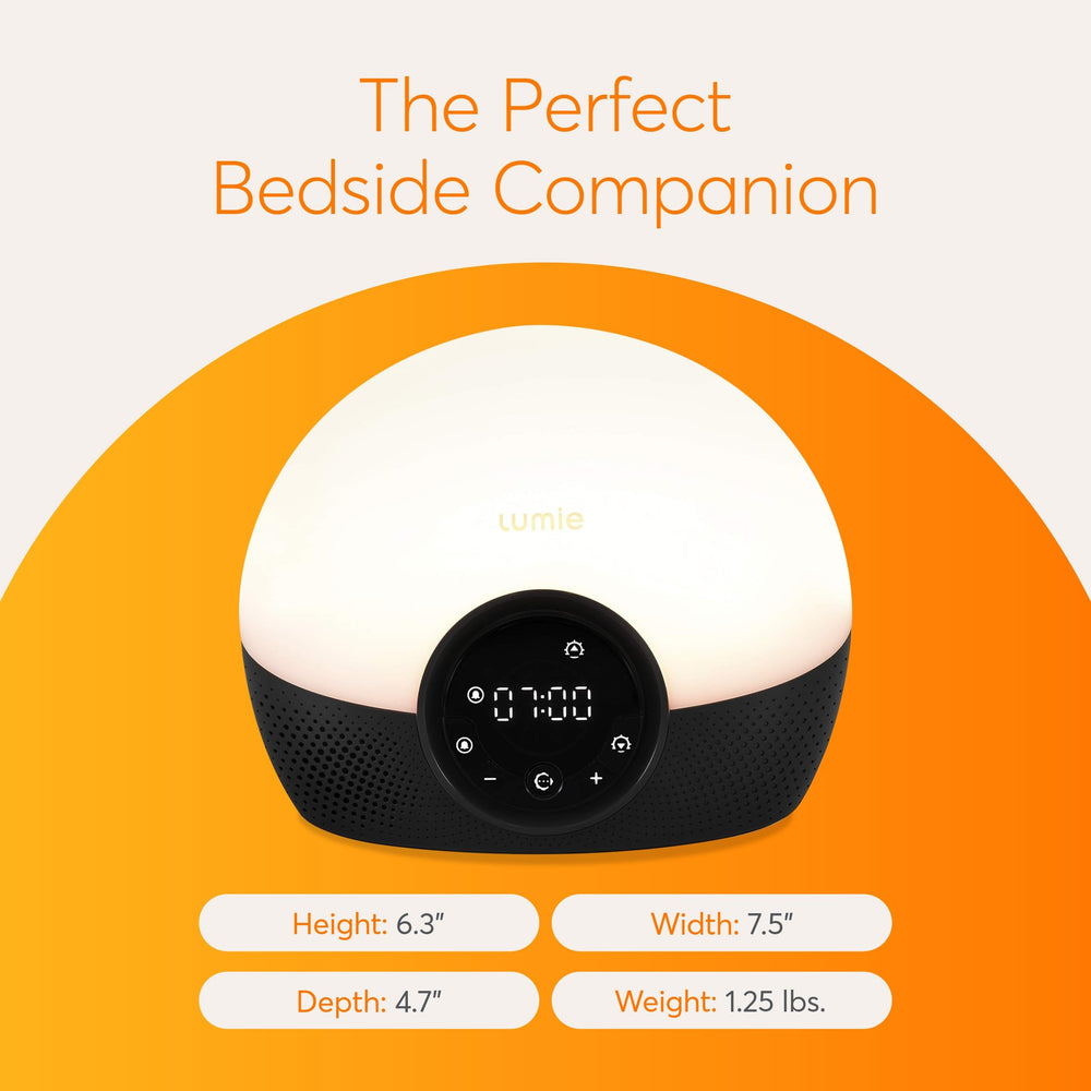 Lumie Bodyclock gros plan affichage auto-dimmant pour moins d’éblouissement