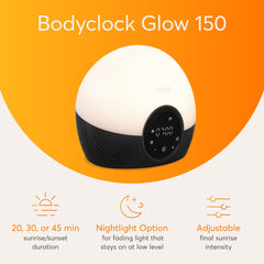 Lumie Bodyclock lumière chaude diffuse créant une ambiance relaxante