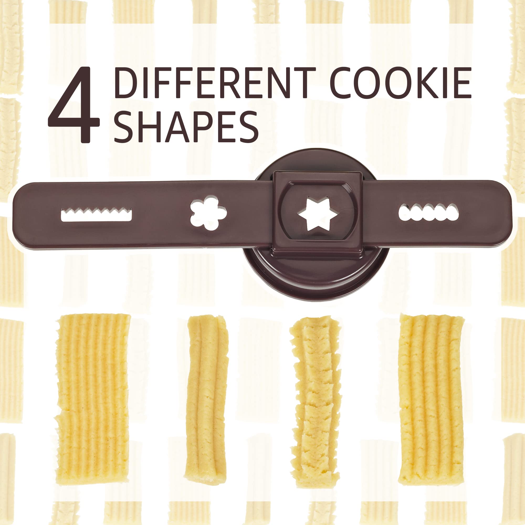 LURCH embouts et plaques montrant quatre formes de biscuits