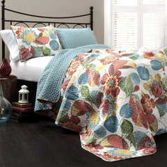 Lush Decor motif floral avant montrant couleurs vives et ambiance accueillante