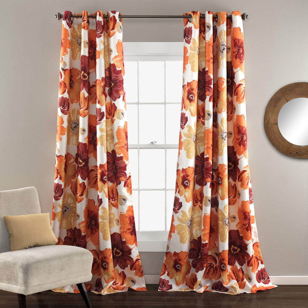Lush Decor rideau Leah face avant montrant motif floral et impact décoratif