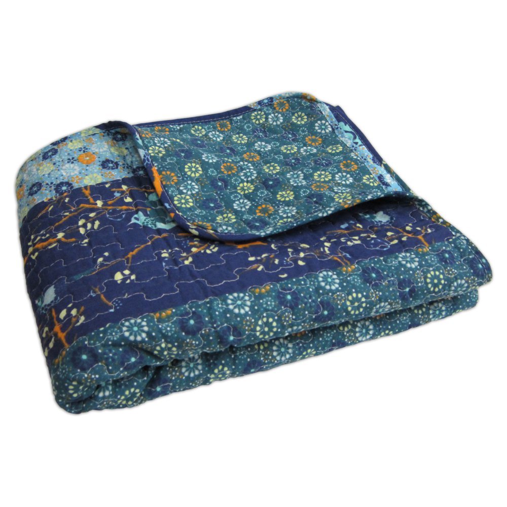 Lush Decor vue avant du jeté Peacock apportant couleur et confort