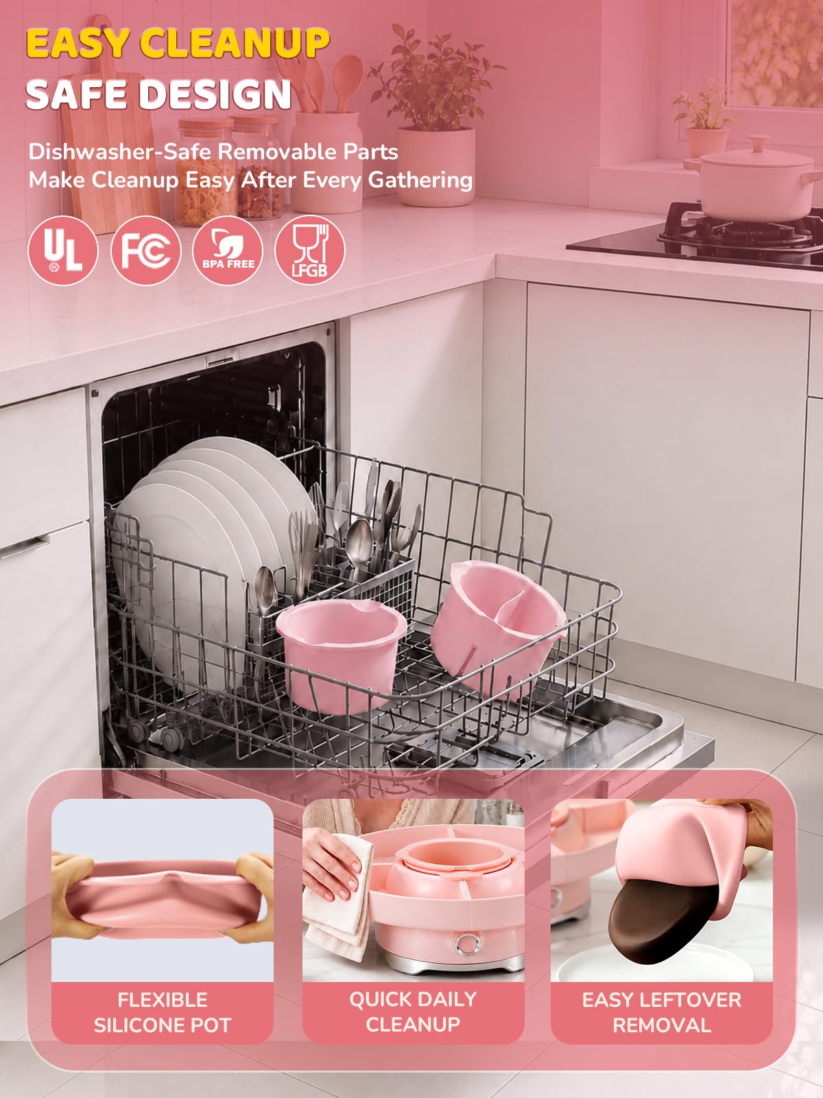 LUSHYUM fourchettes colorées et spatule incluses pour hygiène