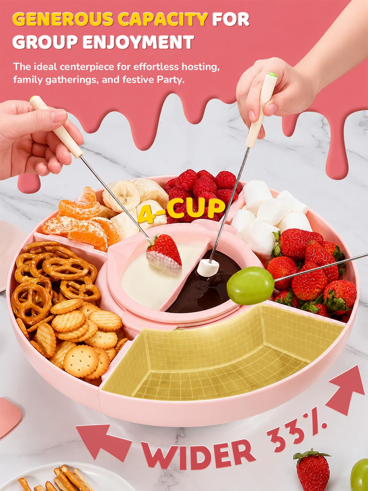 LUSHYUM plateau rotatif en action facilitant le service convivial