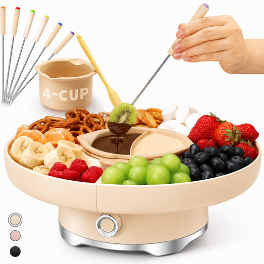 LUSHYUM pot fondue face avant montrant capacité et design élégant pour service convivial
