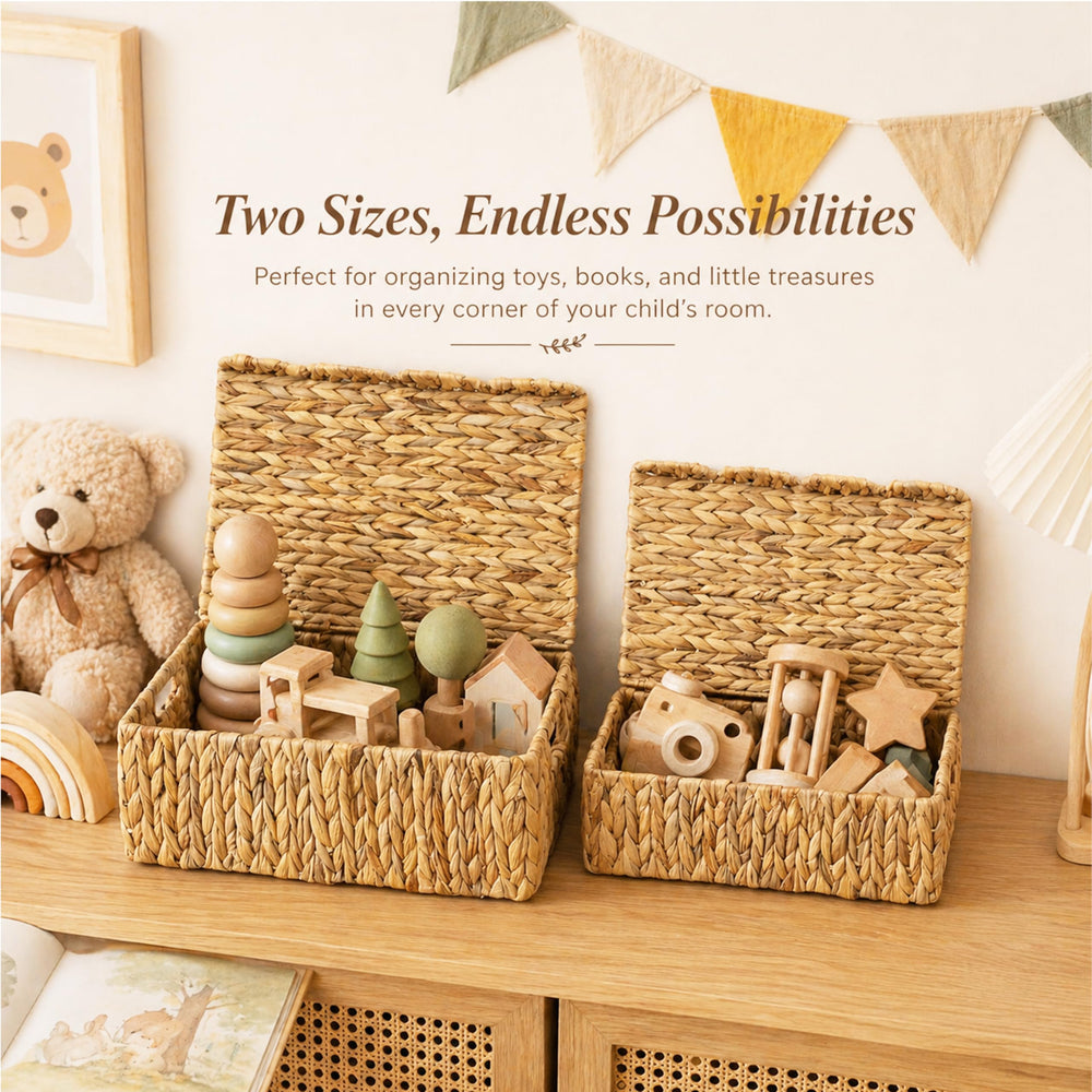 LUSYDECO panier dans chambre d'enfant, organise jouets avec style