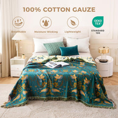 LUTBM plaid face crème-beige réversible offrant une ambiance douce et neutre